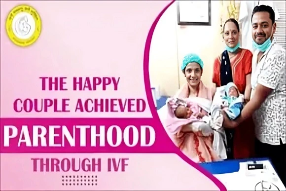 Couple from Muzaffarpur who had IVF treatment at Diwya Vatsalya Mamta Fertility Centre, Patna